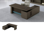 Bureau de Direction 240 cm Placage Bois – Image 3