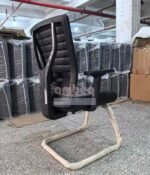 Chaise Visiteur Ergonomique Noir – Image 3